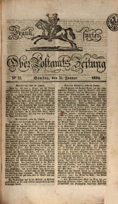 Frankfurter Ober-Post-Amts-Zeitung Samstag 31. Januar 1824