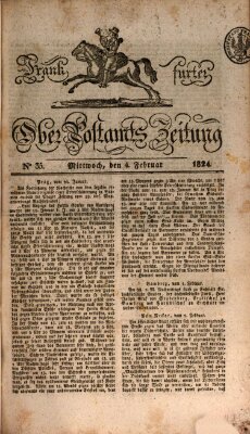 Frankfurter Ober-Post-Amts-Zeitung Mittwoch 4. Februar 1824