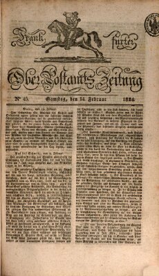 Frankfurter Ober-Post-Amts-Zeitung Samstag 14. Februar 1824