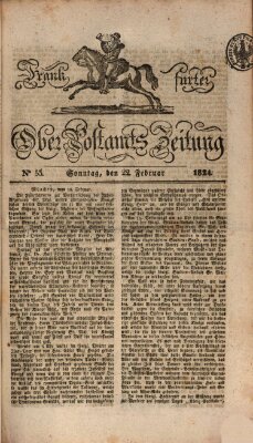 Frankfurter Ober-Post-Amts-Zeitung Sonntag 22. Februar 1824