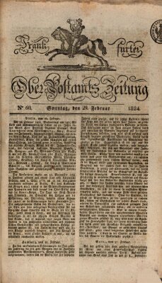 Frankfurter Ober-Post-Amts-Zeitung Sonntag 29. Februar 1824