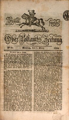 Frankfurter Ober-Post-Amts-Zeitung Montag 1. März 1824