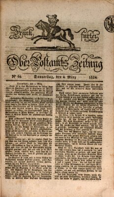 Frankfurter Ober-Post-Amts-Zeitung Donnerstag 4. März 1824