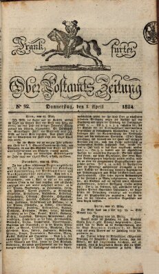 Frankfurter Ober-Post-Amts-Zeitung Donnerstag 1. April 1824