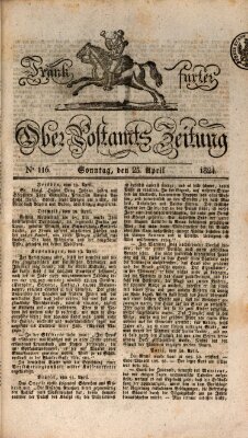 Frankfurter Ober-Post-Amts-Zeitung Sonntag 25. April 1824