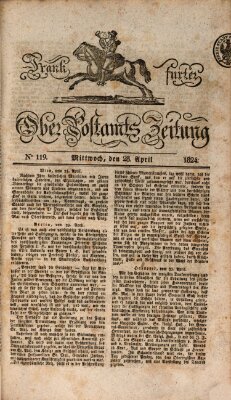 Frankfurter Ober-Post-Amts-Zeitung Mittwoch 28. April 1824