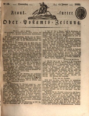 Frankfurter Ober-Post-Amts-Zeitung Donnerstag 13. Januar 1825