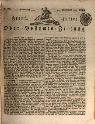 Frankfurter Ober-Post-Amts-Zeitung Donnerstag 20. Januar 1825