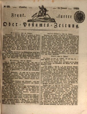 Frankfurter Ober-Post-Amts-Zeitung Samstag 22. Januar 1825