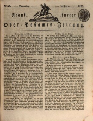 Frankfurter Ober-Post-Amts-Zeitung Donnerstag 24. Februar 1825