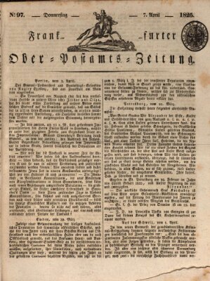 Frankfurter Ober-Post-Amts-Zeitung Donnerstag 7. April 1825