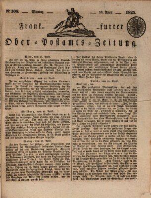 Frankfurter Ober-Post-Amts-Zeitung Montag 18. April 1825