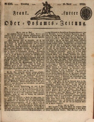 Frankfurter Ober-Post-Amts-Zeitung Dienstag 26. April 1825