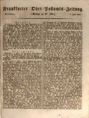 Frankfurter Ober-Post-Amts-Zeitung Dienstag 9. Juli 1833