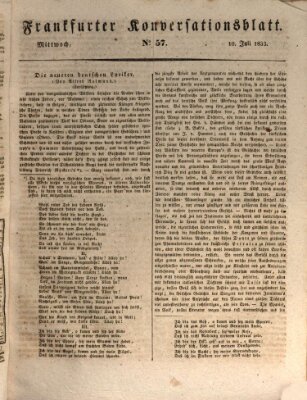 Frankfurter Ober-Post-Amts-Zeitung Mittwoch 10. Juli 1833