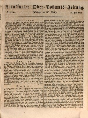 Frankfurter Ober-Post-Amts-Zeitung Freitag 19. Juli 1833