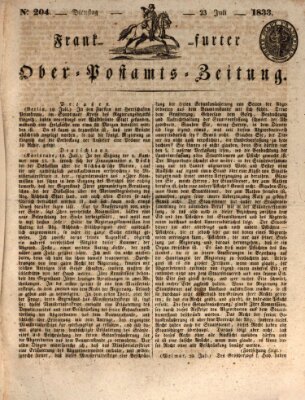 Frankfurter Ober-Post-Amts-Zeitung Dienstag 23. Juli 1833