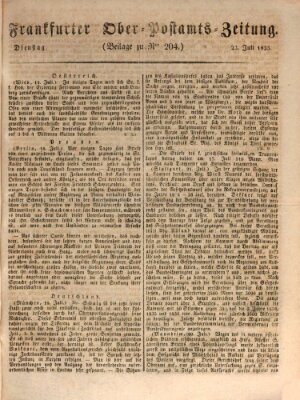 Frankfurter Ober-Post-Amts-Zeitung Dienstag 23. Juli 1833