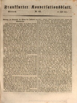 Frankfurter Ober-Post-Amts-Zeitung Mittwoch 24. Juli 1833