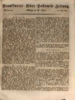 Frankfurter Ober-Post-Amts-Zeitung Mittwoch 24. Juli 1833