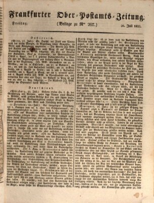 Frankfurter Ober-Post-Amts-Zeitung Freitag 26. Juli 1833