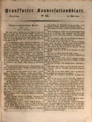 Frankfurter Ober-Post-Amts-Zeitung Sonntag 28. Juli 1833