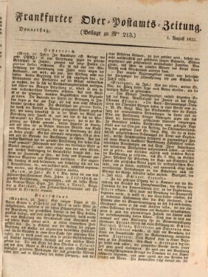 Frankfurter Ober-Post-Amts-Zeitung Donnerstag 1. August 1833