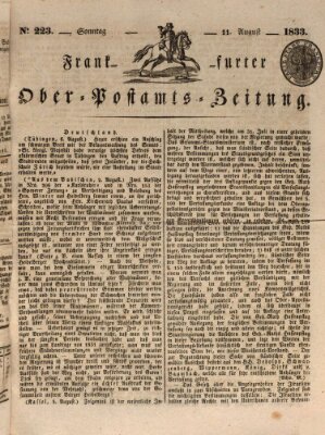 Frankfurter Ober-Post-Amts-Zeitung Sonntag 11. August 1833