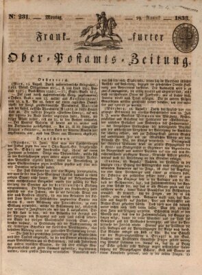 Frankfurter Ober-Post-Amts-Zeitung Montag 19. August 1833