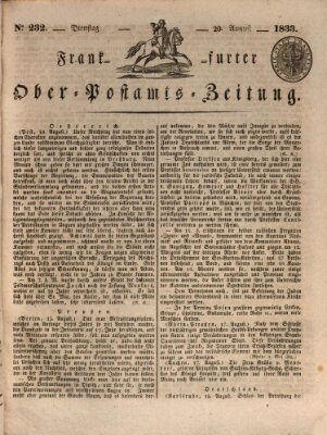 Frankfurter Ober-Post-Amts-Zeitung Dienstag 20. August 1833