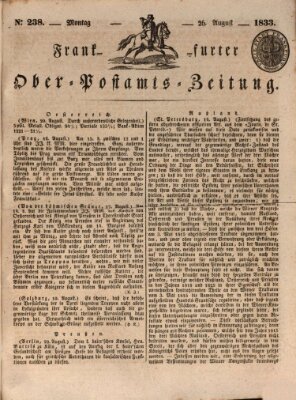 Frankfurter Ober-Post-Amts-Zeitung Montag 26. August 1833