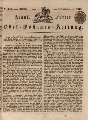 Frankfurter Ober-Post-Amts-Zeitung Montag 2. September 1833