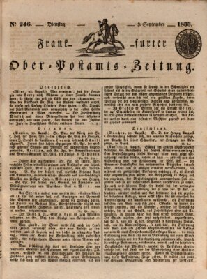 Frankfurter Ober-Post-Amts-Zeitung Dienstag 3. September 1833