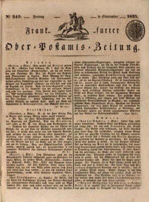 Frankfurter Ober-Post-Amts-Zeitung Freitag 6. September 1833