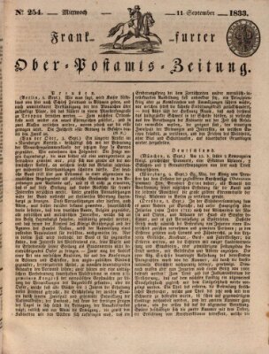 Frankfurter Ober-Post-Amts-Zeitung Mittwoch 11. September 1833