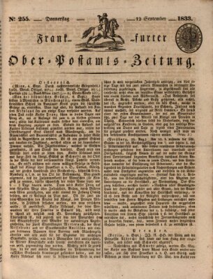 Frankfurter Ober-Post-Amts-Zeitung Donnerstag 12. September 1833