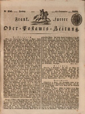 Frankfurter Ober-Post-Amts-Zeitung Freitag 13. September 1833