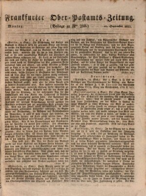 Frankfurter Ober-Post-Amts-Zeitung Montag 16. September 1833