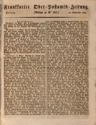 Frankfurter Ober-Post-Amts-Zeitung Freitag 20. September 1833