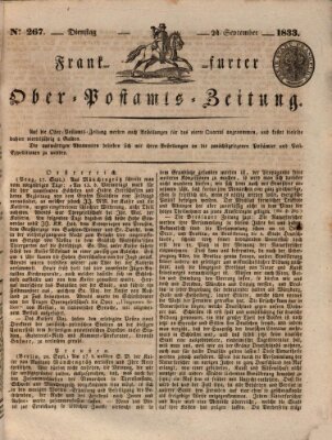 Frankfurter Ober-Post-Amts-Zeitung Dienstag 24. September 1833