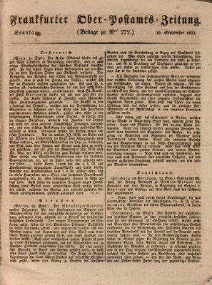 Frankfurter Ober-Post-Amts-Zeitung Sonntag 29. September 1833