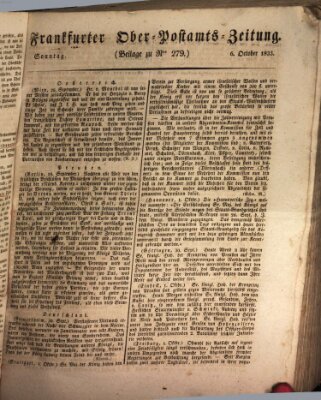 Frankfurter Ober-Post-Amts-Zeitung Sonntag 6. Oktober 1833