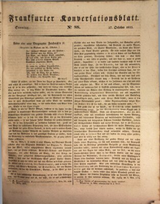 Frankfurter Ober-Post-Amts-Zeitung Sonntag 27. Oktober 1833