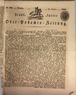 Frankfurter Ober-Post-Amts-Zeitung Dienstag 29. Oktober 1833