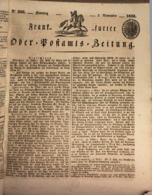 Frankfurter Ober-Post-Amts-Zeitung Sonntag 3. November 1833