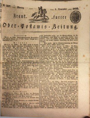 Frankfurter Ober-Post-Amts-Zeitung Montag 4. November 1833