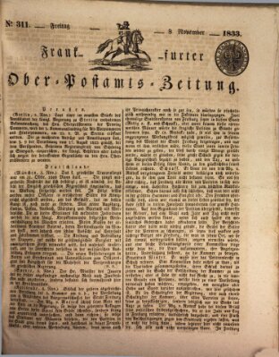 Frankfurter Ober-Post-Amts-Zeitung Freitag 8. November 1833