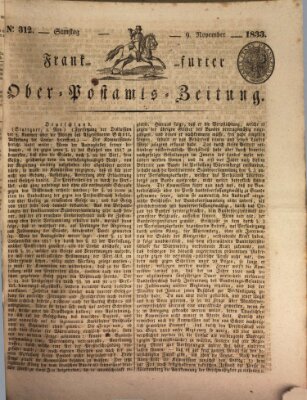 Frankfurter Ober-Post-Amts-Zeitung Samstag 9. November 1833