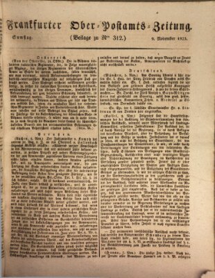 Frankfurter Ober-Post-Amts-Zeitung Samstag 9. November 1833