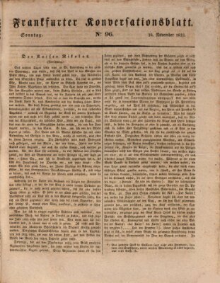 Frankfurter Ober-Post-Amts-Zeitung Sonntag 24. November 1833